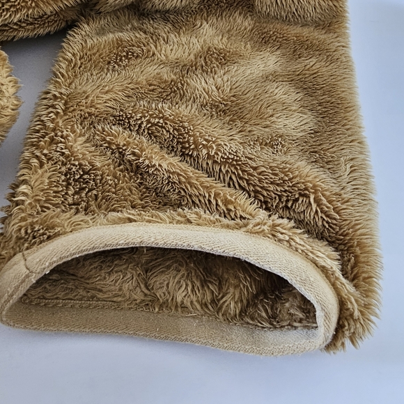 The North Face Fleece Jacket full zip gold size Small fuzzy cozy deep pile - Picture 10 of 11